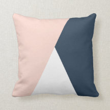 Elégant triangle géométrique rose et bleu marine