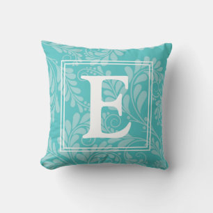 Coussin Elégant Turquoise Flourish Jeu d'oreiller avec/ In