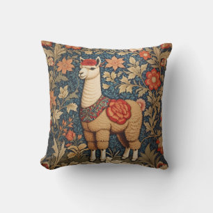 Coussin Élégant Vintage Alpaca William Morris inspiré