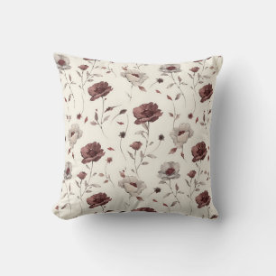 Coussin Élégant Vintage Élégant Romantique Floral Chic