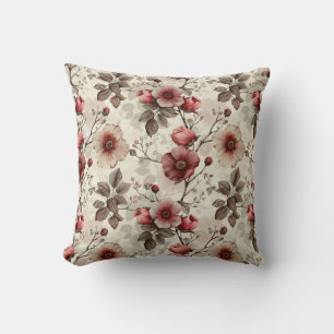 Coussin Élégant Vintage Élégant Romantique Floral Chic