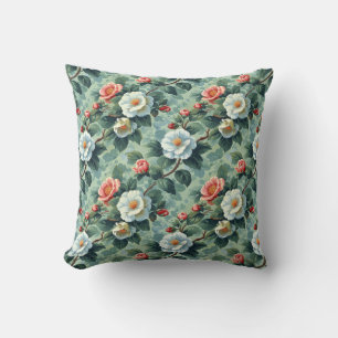 Coussin Élégant Vintage Élégant Romantique Floral Chic