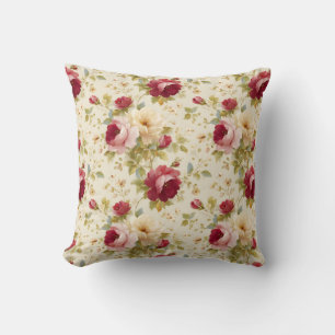 Coussin Élégant Vintage stylé romantique floral chic
