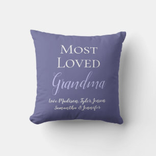 Coussin Élégant violet le plus aimé grand-mère Personnalis