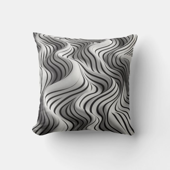 Coussin Elegant Waves Fabric Design 6 (Recto)