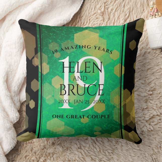 Coussin Élégante 19e anniversaire du Mariage de Jade (Couverture)