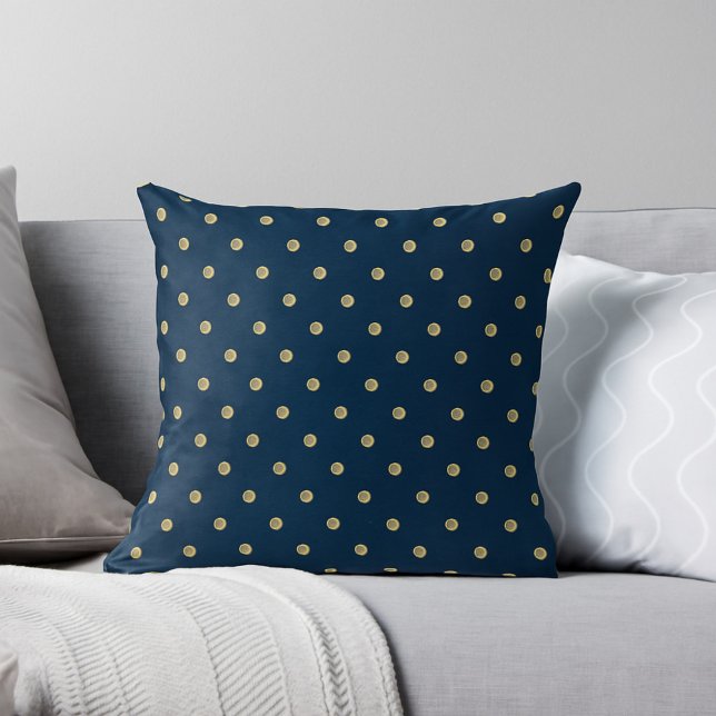Coussin Élégante Accentuation de cristal de polka marine e (Créateur téléchargé)