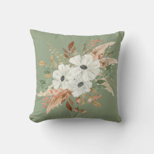 Coussin Elégante aquarelle bouquet d'automne