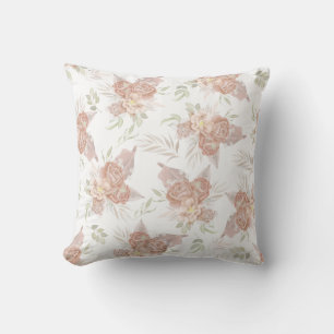 Coussin Elégante aquarelle motif décorative fleurie