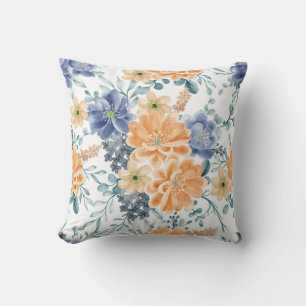 Coussin Elégante aquarelle motif décorative fleurie