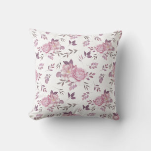 Coussin Elégante aquarelle motif décorative fleurie