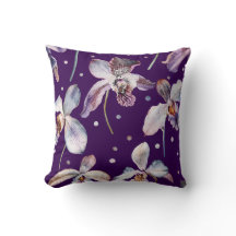 Elégante aquarelle Orchidées motif floral