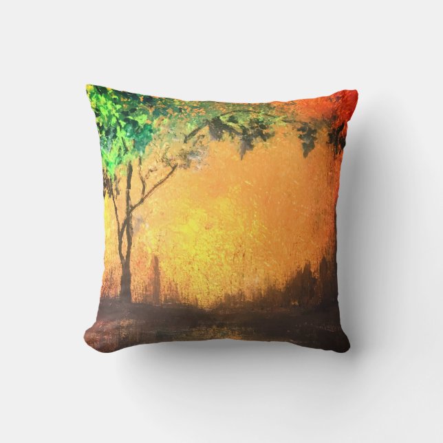 Coussin Elégante, Belle Réflexion De Coucher De Soleil Dor (Recto)