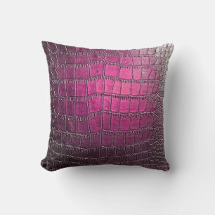 Coussin Élégante, brillante, texture en cuir gaufré en 