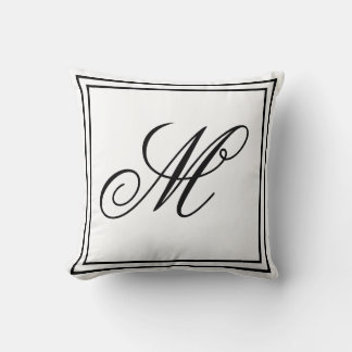 Coussin Élégante couverture blanche personnalisée avec mon