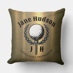 Coussin Elégante Dames Golf Monogramme Design