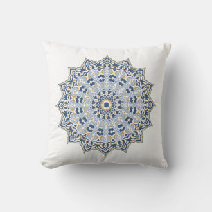 Coussin Elégante décoration orientale bleu perse