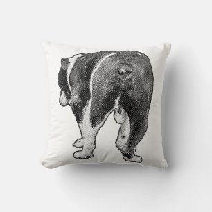Coussin Elégante étude de Bulldog avec points doux