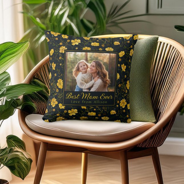 Coussin Élégante Fleur de la Fête des Mères de la Coupe du (Créateur téléchargé)