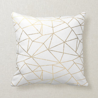 Coussin Elégante géométrie élégante en or blanc