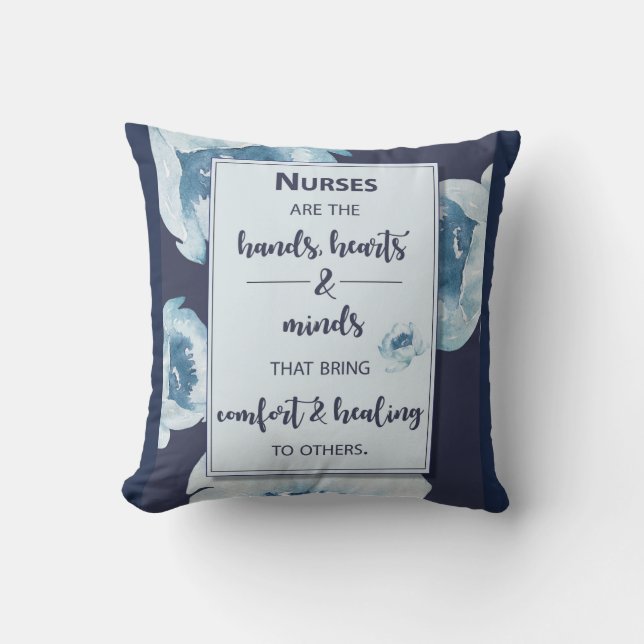 Coussin Élégante Journée des infirmières et infirmiers flo (Recto)
