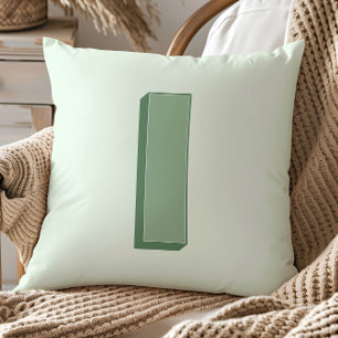 Coussin Élégante lettre I monogramme personnalisé initiale