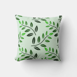 Coussin Élégante verdure botanique cottage feuilles stylée