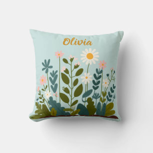 Coussin Élégantes modernes marguerites florales personnal