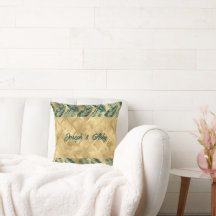 Élégants Feuilles vert et or