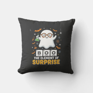 Coussin Élément de surprise de fantôme de design Halloween