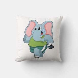 Coussin Eléphant à la course