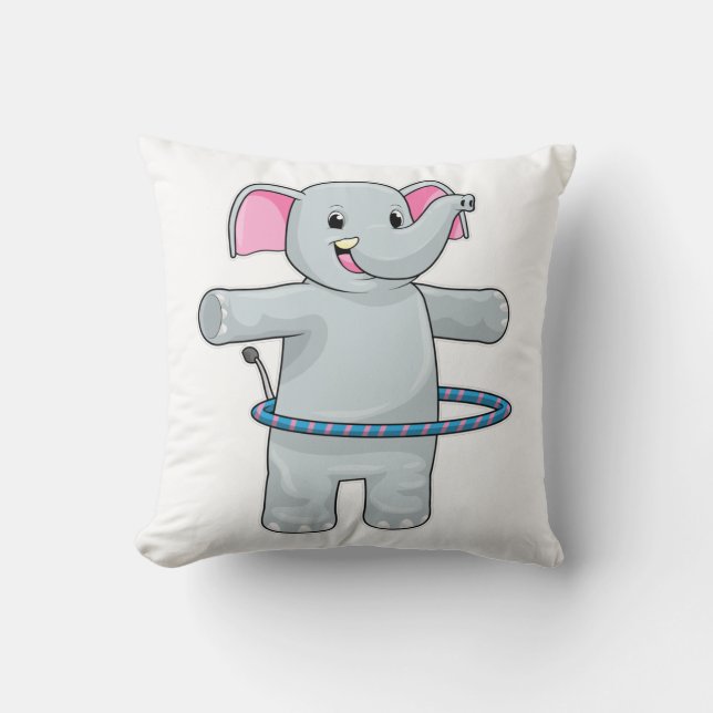 Coussin Eléphant au sport avec pneus Fitness (Recto)