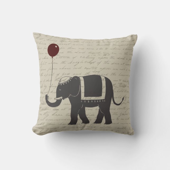 Coussin Éléphant avec le ballon (Recto)