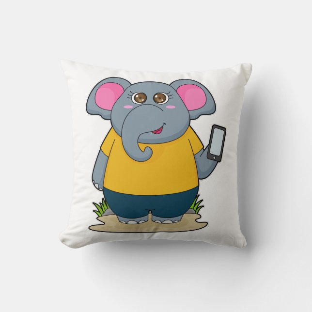 Coussin Eléphant avec mobile (Recto)