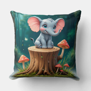 Coussin Éléphant de bébé de dessin animé adorable