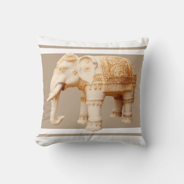 Coussin Eléphant d'ivoire indien (Recto)