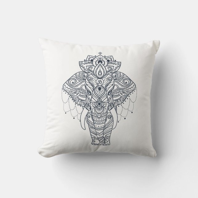 Coussin Éléphant inspiré (Recto)