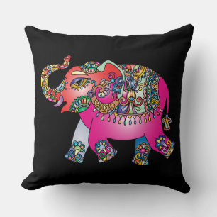 coussin éléphant ornemental