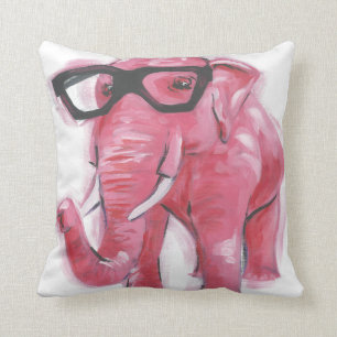 Coussin Éléphant rose pimpant de l'animal   dans des