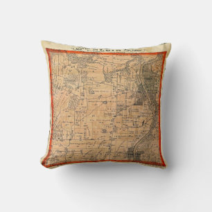Coussin Elgin Illinois 1871 Carte Kane Comté Illinois