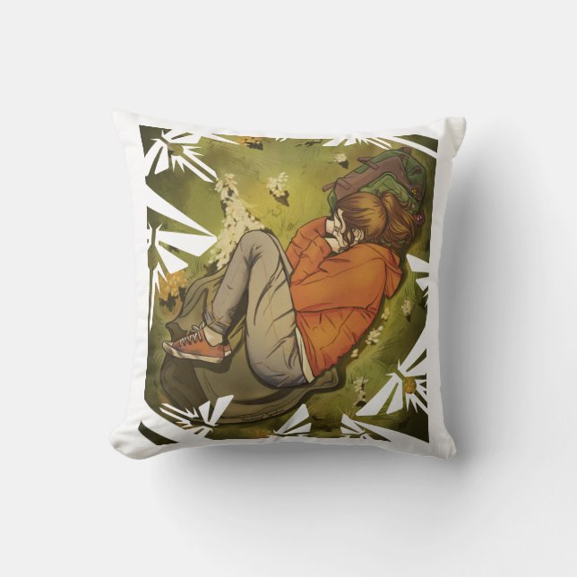 Coussin Ellie fait une sieste (Recto)