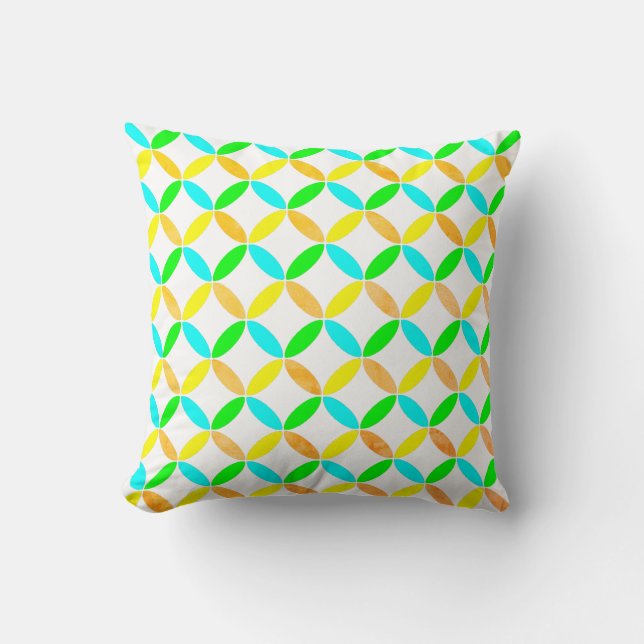 Coussin Ellipse Motif Art Abstrait (Recto)