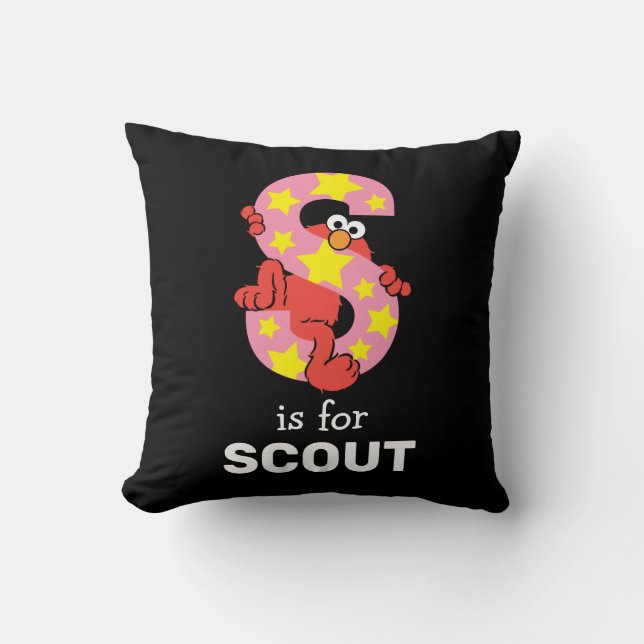 Coussin Elmo Alphabet | Étoile S (Recto)