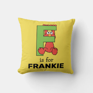 Coussin Elmo Alphabet   F Vert