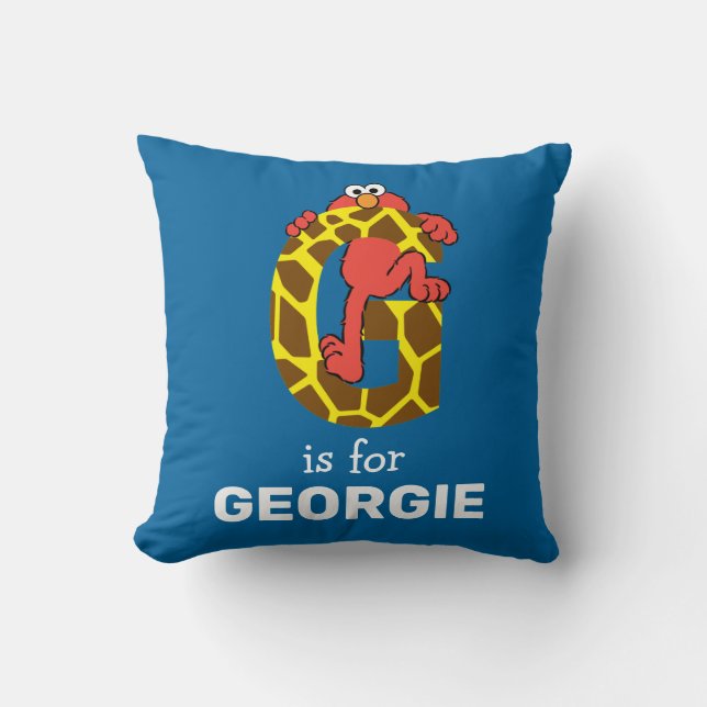 Coussin Elmo Alphabet | G Giraffe (Recto)
