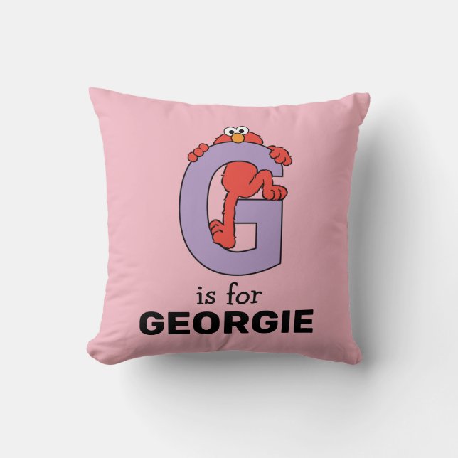 Coussin Elmo Alphabet | G Violet (Recto)