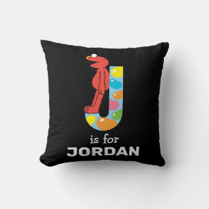 Coussin Elmo Alphabet J Jelly Bean