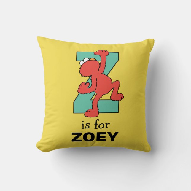 Coussin Elmo Alphabet | Z TURQUOISE (Recto)