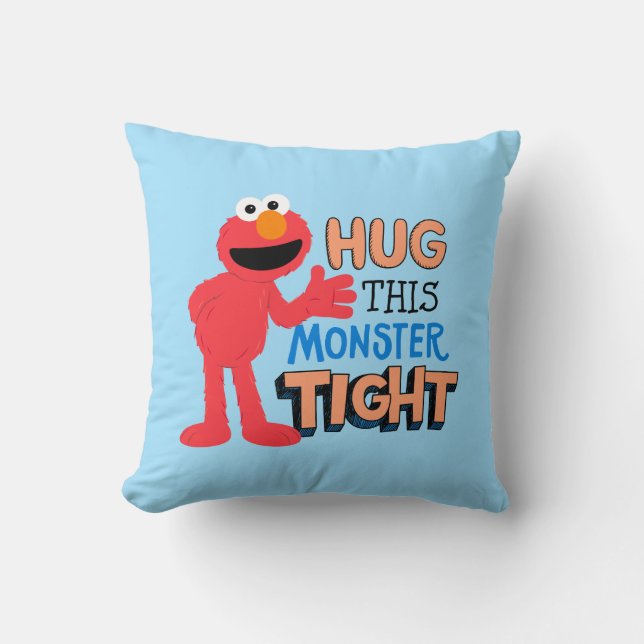 Coussin Elmo | Serre ce monstre très fort (Recto)