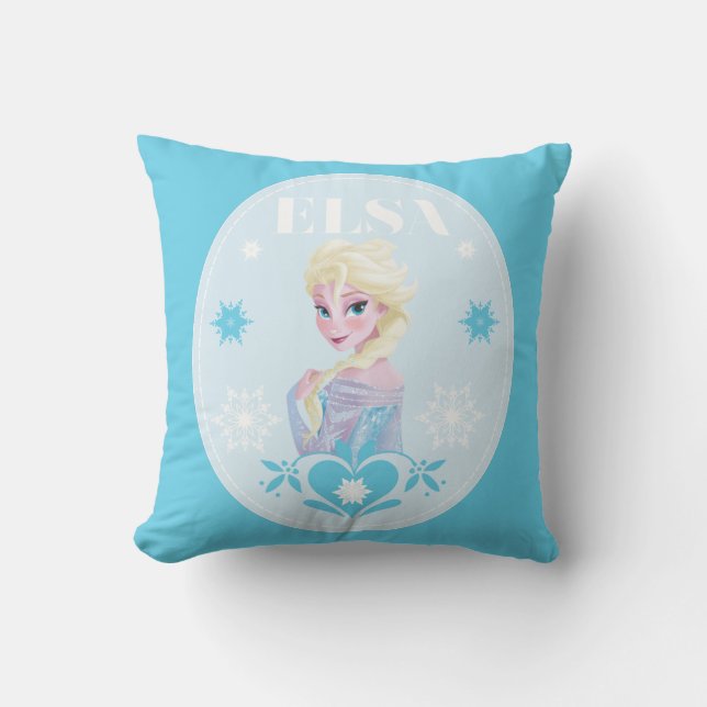 Coussin  Elsa| Les flocons de neige (Recto)